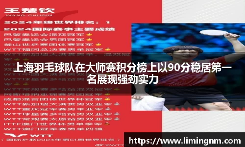 上海羽毛球队在大师赛积分榜上以90分稳居第一名展现强劲实力